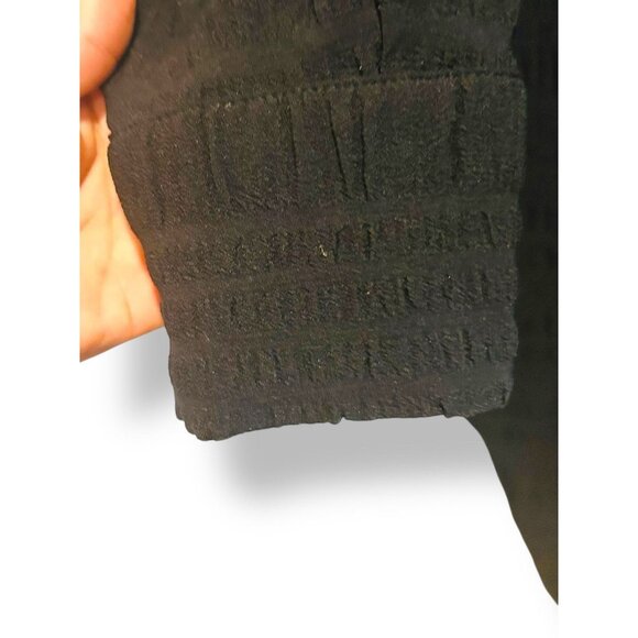 PrettyLittleThing Plus Sz 16 Black Long Sleeve Shirt Dress Ruched Hem Midi Maxi - Picture 3 of 15